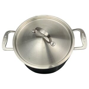 Made In Brand Stainless clad Stock Pot With Lid Made In Italy 6 Quart
